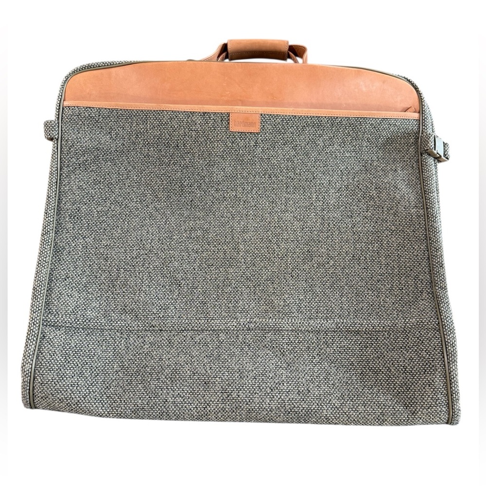 Vintage Hartmann Tweed and Leather Garment Bag